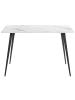 Beliani Esszimmertisch SANTIAGO in Weiß/Schwarz - (W) 80 x (H) 76 x (L) 120 cm
