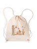 Mr. & Mrs. Panda Gym Bag Waldtiere Picknick mit Spruch in Creme