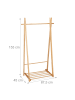 relaxdays Kleiderständer in Natur - (B)87,5 x (H)153 x (T)45 cm