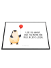 Mr. & Mrs. Panda Tischschutzmatte Pinguin Luftballon mit Spruch in Weiß