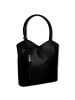 Toscanto Toscanto Schultertasche, Rucksack Leder schwarz ca. 28cm