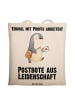 Mr. & Mrs. Panda Tasche Postbote Leidenschaft mit Spruch in Creme