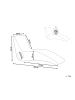 Beliani Gartenliege AIROLE in Braun - (W) 68 x (H) 95 x (L) 186 cm