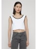 Urban Classics Cropped Tee in blushedrose/white+white/black