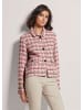 MADELEINE Kurzer Strukturblazer mit Hemdkragen in puderrosé / multicolor