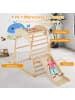 COSTWAY Klettergerüst Indoor 4 in 1 in Beige
