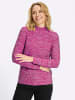 Sieh an! Stehkragen-Pullover in magenta-meliert