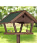 relaxdays Vogelfutterhaus in Braun/ Grün - (B)70 x (H)139 x (T)60 cm