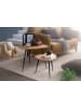 KADIMA DESIGN 2er Set Satztisch Massivholz / Metall Couchtisch Klein