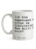 Mr. & Mrs. Panda Kaffeebecher Ich bin angezogen und... mit Spruch in Weiß