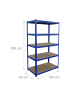 relaxdays Schwerlastregal in Blau - (B)100 x (H)180 x (T)60 cm
