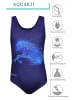 Aquarti Mädchen Badeanzug mit Ringerrücken Print in blau Modell 3
