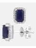 Diamant L'éternel Ohrstecker aus 750 Weißgold mit Diamant mit Saphir