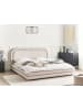Beliani 2-tlg Doppelbett LAVARDENS in Beige/Schwarz