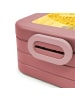 Mr. & Mrs. Panda Lunch Box Giraffe Kind Design mit Spruch in Rot Pastell