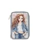 Depesche 3-Fach Federtasche FESTIVAL FUN TOPModel 7,5 x 13 x 20 cm hellblau in hellblau