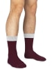 normani 1 Paar Socken Bi-Color in Bordeaux/Hellgrau