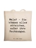 Mr. & Mrs. Panda Tote Bag Spruch Maler Rechnung mit Spruch in Creme