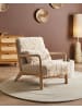 Beliani Sessel SKOVDE in Beige/Braun - (W) 65 x (H) 78 x (L) 80 cm
