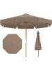 COSTWAY Sonnenschirm mit Volant 300 cm in Braun
