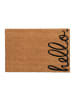 relaxdays Fußmatte "Hello" in Natur/ Schwarz - (B)60 x (T)40 cm
