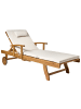 Beliani Gartenliege JAVA PREMIUM in Braun/Beige - (W) 64 x (H) 35 x (L) 196 cm
