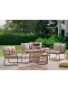 Beliani 5-tlg Sitzgruppe RAVELLO in Beige/Braun/Schwarz