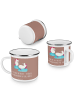 Mr. & Mrs. Panda Becher Junggesellinnenabschied Feiern mit Spruch in Braun Pastell