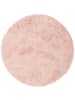 Pergamon Luxus Super Soft Fellteppich Aspen Rund Meliert in Rosa