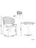 Beliani 3-tlg Bistro Set PALMI in Grau/Schwarz/Heller Holzfarbton