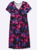 sheego by Joe Browns Jersey-Kleid in schwarz-pink-gemustert