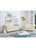 Beliani 2-tlg Sitzgruppe CHESTERFIELD in Beige/Braun