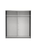 ebuy24 Schiebetürenschrank Como (2-türig) Schwarz 179 x 67 cm