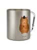 Mr. & Mrs. Panda Thermo Kaffeebecher Hamster Hut ohne Spruch in Silber