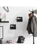 relaxdays 2 x Aufbewahrungskorb in Schwarz - (B)25x (H)20 x (T)16,5 cm