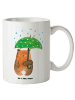 Mr. & Mrs. Panda XL Tasse Bär Regenschirm ohne Spruch in Weiß