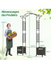COSTWAY 2 in 1 Rosenbogen mit Blumenkasten in Schwarz