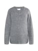usha WHITE LABEL Damen Strick Pullover in Grau Melange