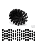 relaxdays 72x WC-Bürstenkopf in Schwarz - 12 mm Gewinde