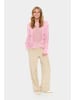 SAINT TROPEZ Langarm-Bluse LabelleSZ Gerade Passform in Pink Nectar