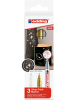 edding Glanzlack-Marker edding 751 metallic 1-2mm gold, silber, weiß Packung mit 3 Stück