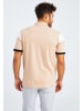 Leif Nelson Herren T-Shirt Polo Herren T-Shirt Polo LN-55615 in beige