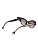 Hally & Son Frauen Sonnenbrille Schmetterling Schwarz