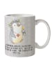 Mr. & Mrs. Panda Tasse Pinguin Kommunion  mit Spruch in Grau Pastell