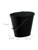 relaxdays Ascheeimer in Schwarz - 18,5 Liter