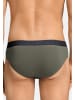 Hanro Slip / Unterhose Cotton Essentials in Charcoal art / smokey olive