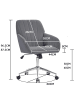 ABRIHOME Buerostuehle in Grau ergonomisch Sitzhöhe 50-59 cm 360 Grad drehbar