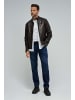 Salsa Jeans Lederjacke Biker in Dark Brown