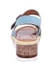 ara Cadiz Keil Sandale aus Leder Velour Multi