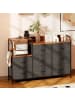 HOMCOM Kommode in Rustikal-Braun & Schwarz 130,5L x 30B x 88H cm